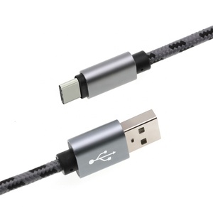 Cable USB tipo C para teléfono móvil, Cable de carga de nailon tipo C de 25cm para Xiaomi 13, <span class=keywords><strong>Oneplus</strong></span> y Samsung - Product Image 2