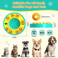 Jouet distributeur de friandises pour chien, puzzle d'alimentation pour chiens intelligents avec mangeoire lente pour chiens de grande, moyenne et petite taille, bol distributeur de friandises