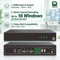 Encodeur-Décodeur KVM Distribué Multi-Écrans 4K30Hz PoE avec 2 Ports USB2.0 ENC PC DEC Souris Clavier pour Conférence et Salle de Contrôle