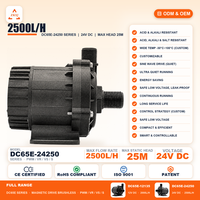Pompa Booster BLDC 24V ZKSJ Handal 2500L/H 25M IP68 untuk Sirkulasi Air Manifold Pemanas Lantai Radiant