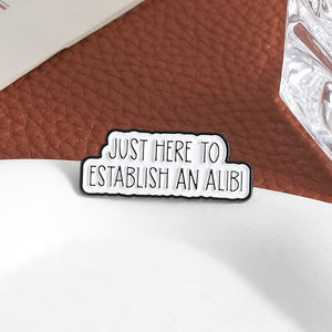 只是为了证明自己的清白 菁瓷别针 有趣的讽刺名言胸针 背包胸章配饰 珠宝 朋友礼物 - Product Image 2