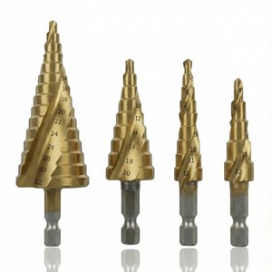 Spiral Pagoda <b>Drill</b> Bit 6.35mm Shank 25mm Length <b>Step</b> <b>Drill</b> For Metal Wood Aluminum Hole Enlarging - Product Image 2