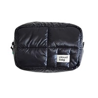 Sac cosmétique moelleux de grande capacité personnalisé pochette de toilette légère et étanche sac de beauté de maquillage matelassé