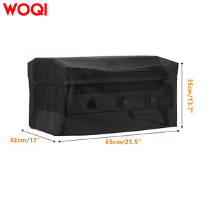 Housse de barbecue Woqi en tissu Oxford 600D, imperméable, protection UV, noire, taille SML, pour utilisation en extérieur - Product Image 2
