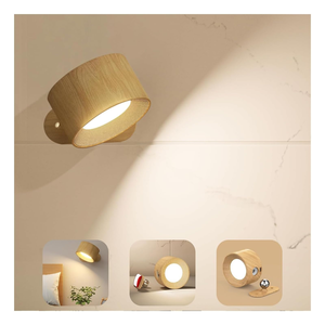 Lampe murale rechargeable à commande tactile magnétique, 3 températures de couleur, intensité réglable, rotation à 360 degrés, applique murale sans fil pour chambre à coucher - Product Image 1