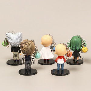 5 unids/set PVC Anime figura llavero estatua <span class=keywords><strong>One</strong></span> <span class=keywords><strong>Punch</strong></span> <span class=keywords><strong>Man</strong></span> Mini figura conjunto personaje de dibujos animados llavero figurita llavero muñeca de juguete - Product Image 6