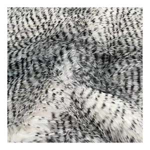 Tela estampada de <span class=keywords><strong>pelo</strong></span> de pavo real de alta calidad, tela de ropa de piel sintética de felpa larga degradada - Product Image 2