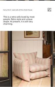 लिविंग रूम के लिए <span class=keywords><strong>2026</strong></span> गीडो nordic सरल फैशनेबल स्ट्रिप कपड़े एकल सोफा - Product Image 4