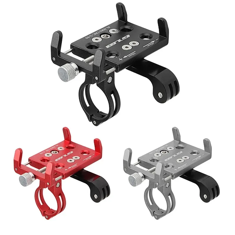 Aluminum Bicycle Phone Holder For Smartphone 3.5-6.2 inch Adjustable Support GPS Bike Phone Stand Mount Bracket