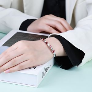 Custom Luxury Handmade 18K Solid Gold Fine Bangle High Quality Natural Diamonds Oval Shape <b>Ruby</b> Bangle Gifts for Women - Product Image 2