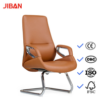 Chaise de bureau ergonomique en cuir avec accoudoirs fixes, dossier solide et base en métal pour bureau à domicile ou atelier