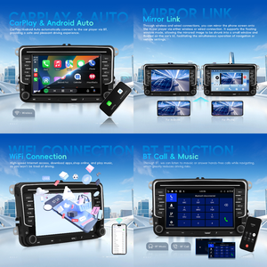 Autoradio Android Podofo 7'' 4+128G avec Carplay/Android Auto sans fil, GPS/WiFi, USB Type-C pour VW/Seat/<span class=keywords><strong>Skoda</strong></span>/Passat/Touran/Golf/Polo - Product Image 2