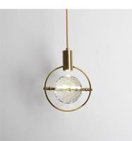Lustre suspendu en cristal K9, style nordique, luxe créatif, pour salon, restaurant, mur de fond, petite boule de cristal
