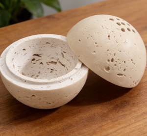 モダンラグジュアリーなカスタマイズ可能な天然トラバーチン製エコフレンドリー香炉、球形フレグランス、ホテル・ヴィラの屋内用、1年間 - Product Image 4