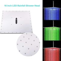 Offre Spéciale : Ensemble de Douche 16 Pouces Noir avec Contrôle Thermostatique, Affichage LED et Commutateur – Solution Moderne pour Salle de Bain