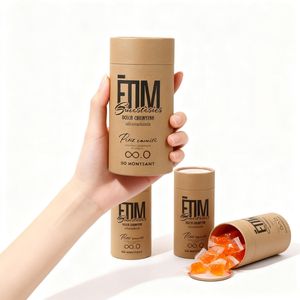 Tube Cylindrique en Carton Kraft Écologique en Gros, Boîte Ronde en Papier Kraft Brun Recyclable pour Aliments et Cadeaux - Product Image 3