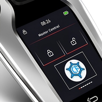 Clé de voiture intelligente universelle Kaifute CF618 avec écran tactile LCD, 30 jours d'autonomie en veille, 6 mois de batterie, entrée sans clé, anti-perte, argent, 1 an
