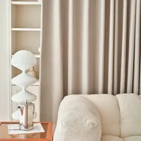 Rideaux de style naturel en tissu textile personnalisé, rideaux en lin pur texturé pour salon et chambre à coucher