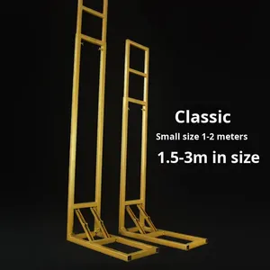 Support <span class=keywords><strong>de</strong></span> toile <span class=keywords><strong>de</strong></span> fond télescopique réglable pour mariages en extérieur, en fer forgé, pour panneaux KT et supports fixes, panneaux <span class=keywords><strong>de</strong></span> mariage <span class=keywords><strong>de</strong></span> qualité - Product Image 2