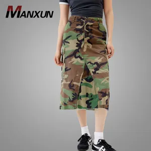 Logo personnalisé Triangle Style Femmes Jupe Modeste Mode Camouflage Jupes En Ligne