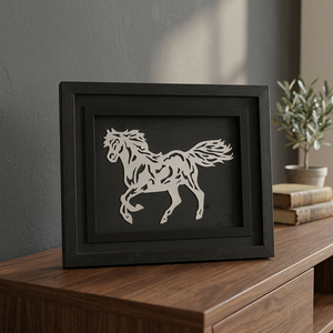 Cadre photo carré en laiton plaqué argent Code Silver pour photos de chevaux - Product Image 4