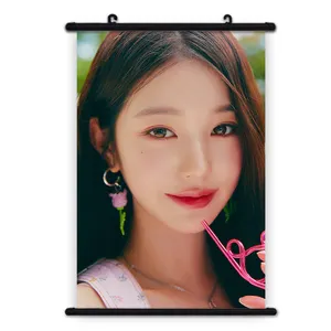 Iv Kpop Custom Kpop Fotoposter Hangende Foto 'S Muurrollen Poster Met Plastic Hangende Staven