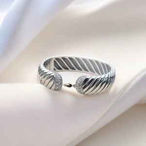 Fashion <span class=keywords><strong>David</strong></span> Kadın Titanyum Bileklik 15mm Altın/Gümüş Kaplama Yıldönümü İçin - Product Image 4