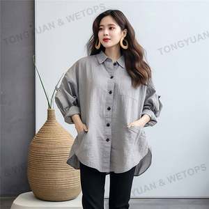 <span class=keywords><strong>Blusas</strong></span> holgadas informales <span class=keywords><strong>de</strong></span> gran tamaño para mujer, <span class=keywords><strong>blusas</strong></span> <span class=keywords><strong>de</strong></span> talla grande para primavera y otoño <span class=keywords><strong>2023</strong></span> para mujer, ropa para jóvenes - Product Image 1