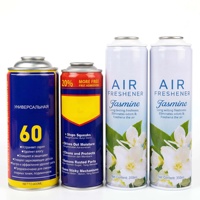 Lata vacía de 250 ml con tapa de rosca para ambientador, botella de aerosol de hojalata fácil de recargar para fragancias DIY