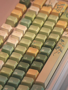 Keycaps PBT profil Cherry, effet ombré, translucides, gravés sur <span class=keywords><strong>le</strong></span> côté, motif Osmanthus Doré Oolong, pour clavier mécanique - Product Image 6
