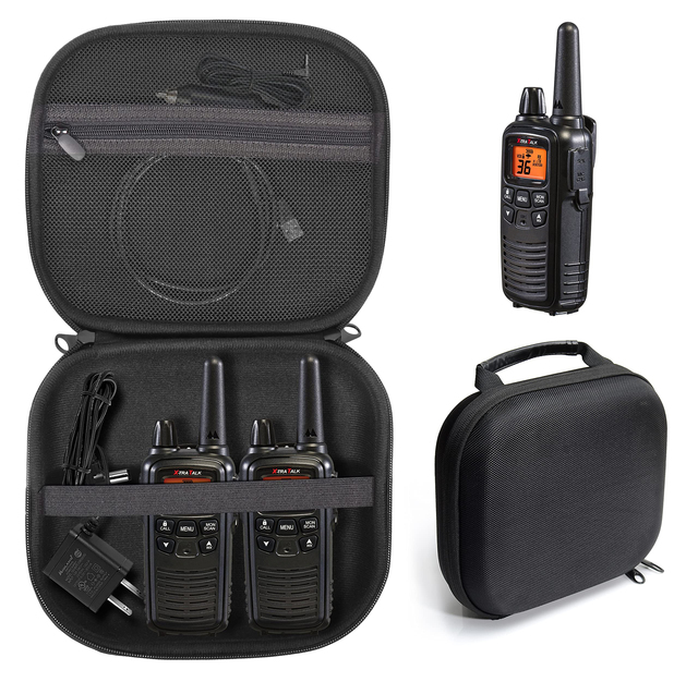 Two-Way Radio Speaker Case Carrying Handle Mesh Pocket Storage Bag for Walkie Talkie Cable Accessories Special Purpose Bag Case
