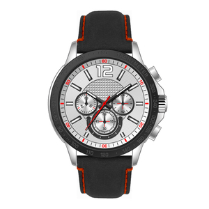 Relógio Masculino Seiko de Quartzo Esportivo em Aço Inoxidável com Cronógrafo, Resistente à Água 5ATM, Pulseira de Couro e Mostrador de Vidro para Negócios - Product Image 2