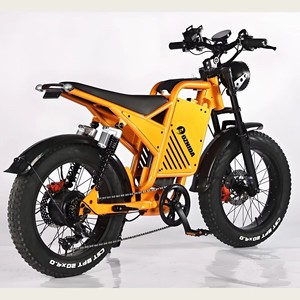 Vélo Électrique Urbain Style Rétro Black Knight avec Pneu Neige 20*4, Batterie Lithium 48V 15Ah et Moteur Brushless à Moyeu Arrière - Product Image 4
