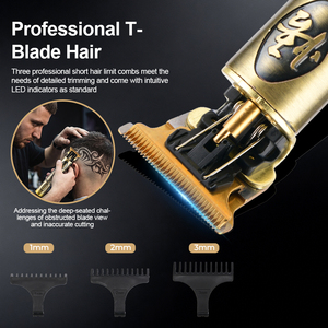 PRITECH OEM ODM Cortapelos Profesional con Logotipo Personalizado al por Mayor, Máquina de Barbero Retro con Cuchilla en T Grabada, Directo de Fábrica - Product Image 3