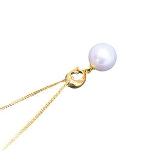 Collier pendentif en argent S925 rond blanc de 10-11 mm de Zhuji Danshui avec une forte luminosité, des défauts fins, une qualité durable, un accessoire - Product Image 5