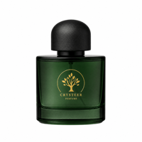 Offre Spéciale – Flacon de Parfum Rond en Verre Mat Vert de 50 ml avec Estampage à Chaud, Écologique et Recyclable, Bouchon Personnalisé et Diffuseur à Bâtonnets