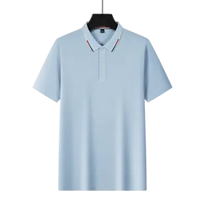 Wholesale Premium Quality Lightweight Pullover Plain Lounge Stretch Split Hem Polo Shirt Polyester Polo Shirt Men
