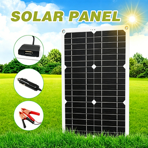 Chargeur solaire monocristallin semi-flexible 20W 18V pour batteries 12V en camping-car, bateau, voiture, usage marin - Product Image 1