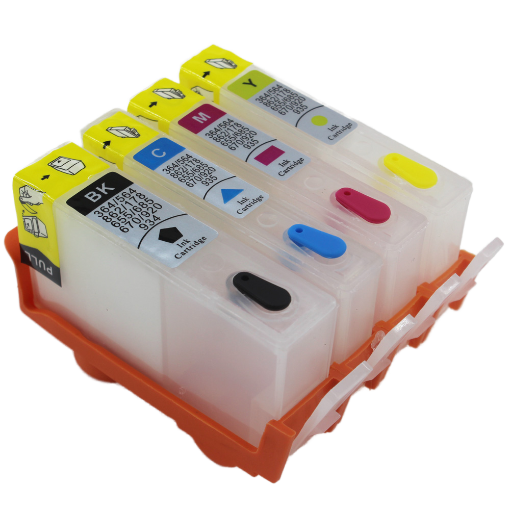 Многоразовый чернильный картридж для HP 364, HP 5510, 5511, 5512, 5514, 5515, 5520, 5522, 5524, 6510, 6512, 6515