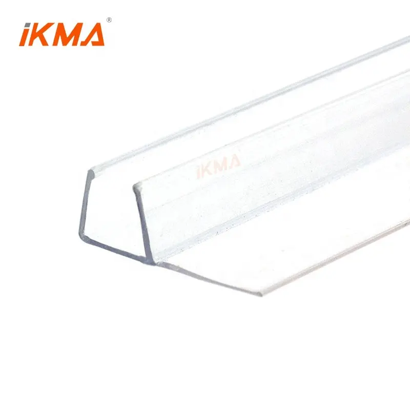 CRL Polycarbonate 'U' with 90 Degree Fin Seal For 3/8" Glass transparent plastic rubber strip shower door seal