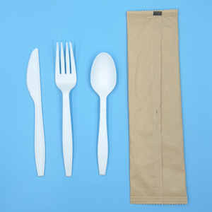 Heavyweight phân hủy sinh học Flatware <span class=keywords><strong>100</strong></span>% compostable dùng một lần sinh học phân hủy dao kéo dao kéo đồ dùng PLA Bộ đồ ăn bằng nhựa - Product Image 6