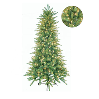 Sapin de Noël Artificiel Charnière de Haute Qualité, Facile à Monter, Pré-éclairé avec Lumières LED, Économe en Énergie, Écologique, Décoration d'Intérieur