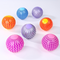 Haute qualité 2.5 pouces TPU Magic Bounce Ball Toy Multi-Color Light-Up Sports Grabbling Ball pour les enfants jouent