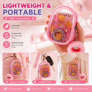 Ensemble de papeterie mignon avec ours et pochette transparente - Fournitures scolaires <span class=keywords><strong>kawaii</strong></span> pour enfants, cadeau, ensemble de carnet portable et de trombones - Product Image 4