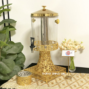 Luxo 8L Gold Juice <span class=keywords><strong>Dispenser</strong></span> Novo Design Redondo Vidro Drink <span class=keywords><strong>Dispenser</strong></span> Party Catering Hotel Casamento Leite Café Cerveja Bebidas - Product Image 6