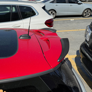 Mini Cooper JCW F55 F56 2014-24 Rear Trunk Ducktail Spoiler Piano Black Carbon Fiber Texture ABS 3m Tape Installation - Product Image 2