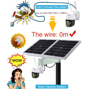 Tecdeft được xây dựng trong Siren Full HD massage cảnh báo 1080P IP <span class=keywords><strong>GSM</strong></span> máy ảnh năng lượng mặt trời cctv với 60 Wát PV panel năng lượng mặt trời Kit - Product Image 5