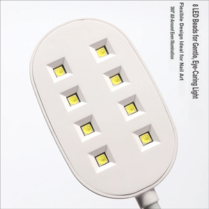 Nouvelle <span class=keywords><strong>lampe</strong></span> à ongles LED pliable sans fil rechargeable pour bureau, séchage rapide pour les pointes d'ongles et les faux ongles - Product Image 3