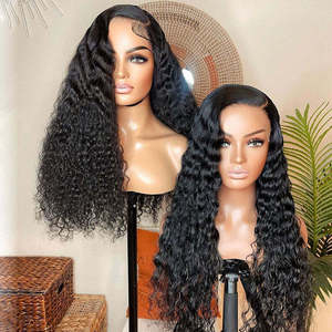 Perruque courte bouclée afro bon marché pour femmes noires, perruque frontale en dentelle HD suisse sans colle, cheveux vietnamiens bruts - Product Image 5