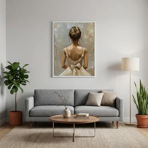 Peinture Murale Moderne Élégante de Portrait Nuptial en Gros, Décoration Murale Texturée pour Salon et Chambre à Coucher - Product Image 3